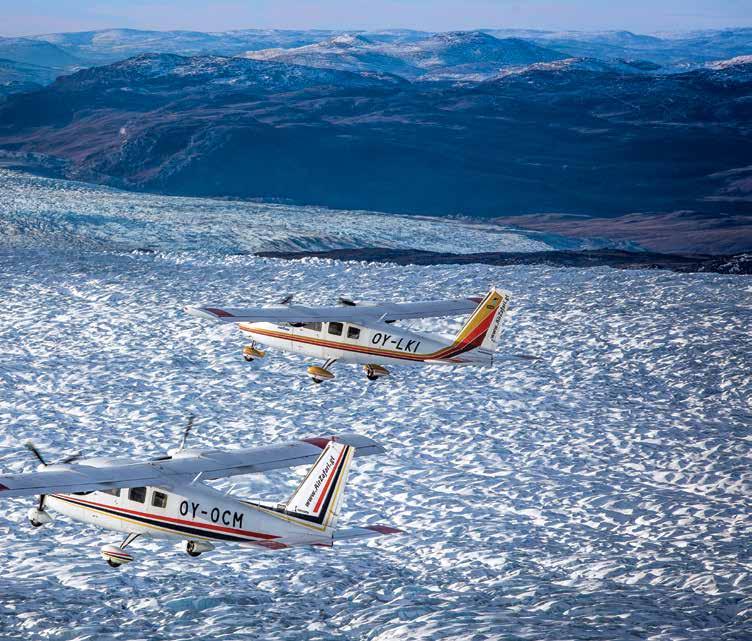 BY AIR WITH OUR COMPLIMENTS COMPLIMENTARY FLIGHTSEEING Along the Viking Trail: From Iceland to Greenland, page 4 Taking off in western Greenland, you are already deep into the backcountry before your
