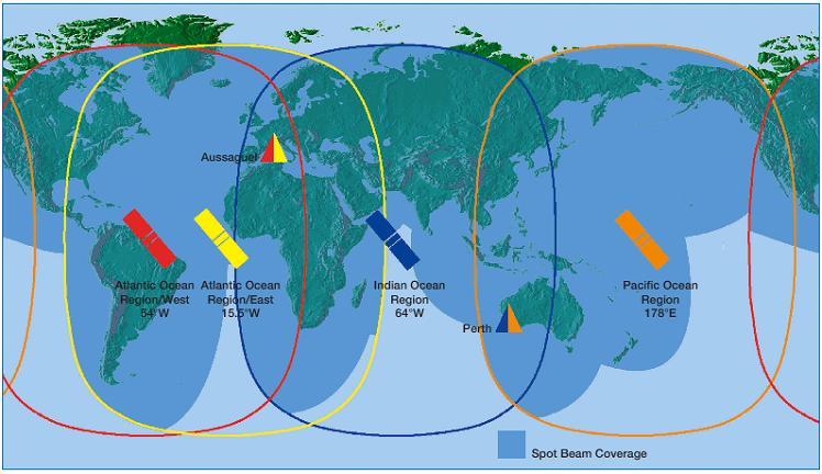 Worldwide Satellite AIRCOM Coverage Inmarsat Ocean Region Satellite