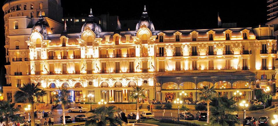 A simple flight of steps leads from Place du Casino to the majestic lobby of the Hôtel de Paris Monte-Carlo.