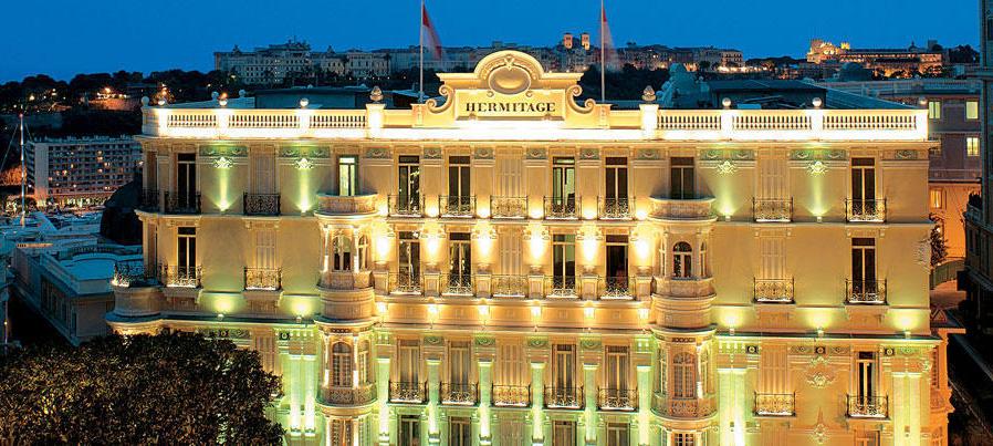 Overlooking the Mediterranean, the Hôtel Hermitage epitomizes a certain carefree elegance at the highest