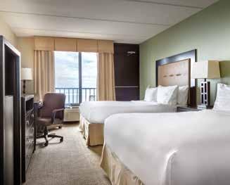 Galveston On The Beach STAY: Every guest room and suite offers a microwave and mini fridge, along with a private balcony overlooking the Gulf. After a busy day of meetings, unwind at B.