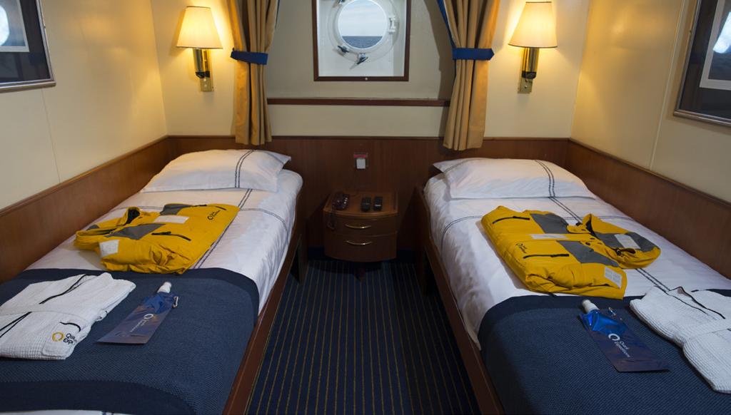 m), a Lower Deck Twin Cabin is equipped with two lower berths.