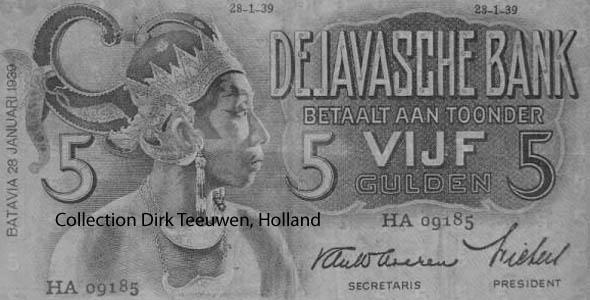1.13 A bank note from the Javasche Bank, the circulation bank of Dutch East- India; Batavia-Jakarta 1939 The Javasche Bank was founded in 1828 and became later the circulation bank of the Dutch