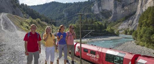 picture: Swisstrails - C. Sonderegger Offer: 10 days / 9 nights Price: from SGD 2193 Hike & Rail on the Glacier Express Route Zermatt St.