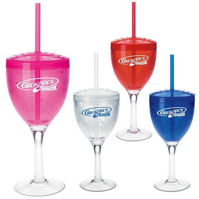 46007 Cool Gear Wine Glass with Lid - 12 oz. Keep your wine cool on those hot summer days!