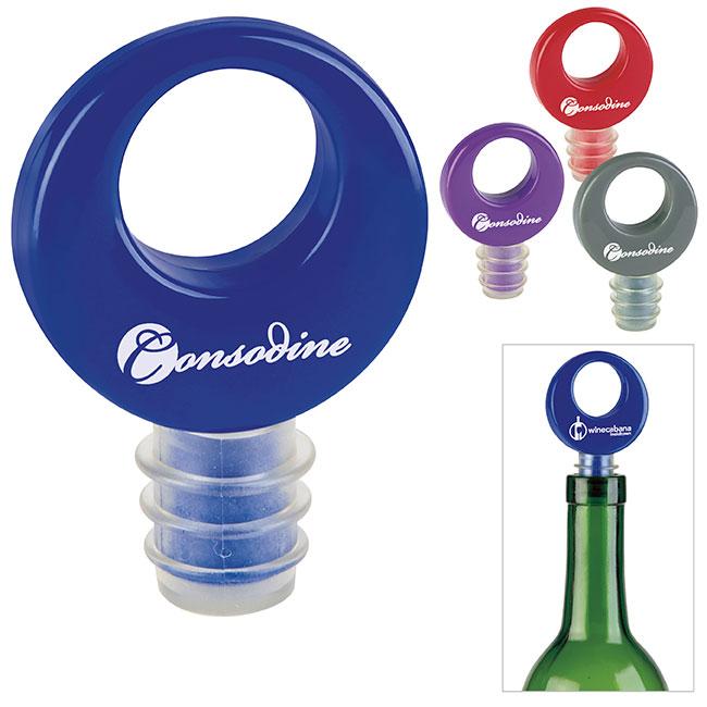 45663 Round Wine Stopper Your message will be seen again and again when it tops wine bottles on this elegant round