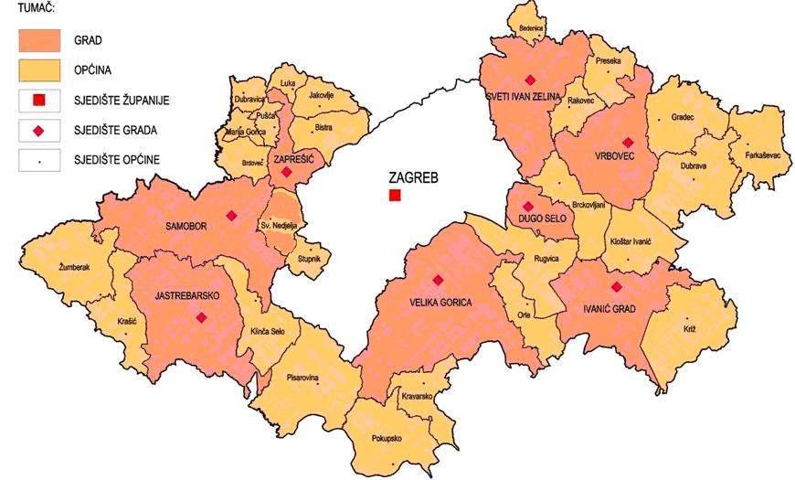 Najvažnije je obilježje geografskog položaja ZŽ to što je ona najbliža prostorna periferija metropole, Grada Zagreba (779.145 st. na oko 640 km 2 ) 2.