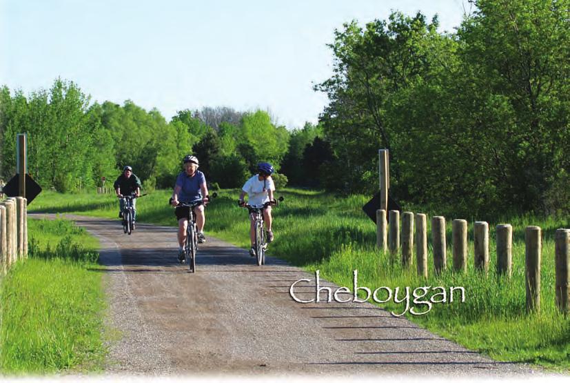 After passing through dense woodlands, agricultural areas and a buffalo farm, the trail leads into the City of Cheboygan, which is also known as the Gateway to the Inland Waterway.