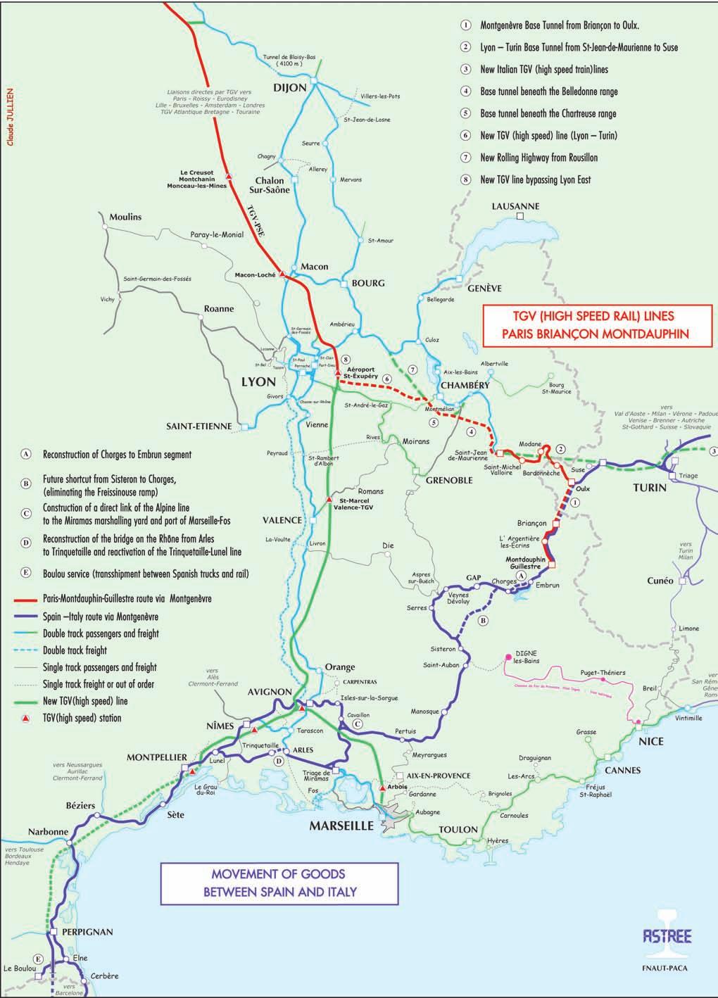 The Durance Valley Piedmont Rail link The Durance Valley Piedmont rail link via the Montgenèvre Tunnel meets specific and complementary services : improving access to the southern Alps for both