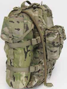 Two compression or cinch straps, immobilize the mortar rounds during movement.