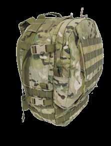 antenna to extend from within Enhanced adjustable padded shoulder straps with quick disconnect Raised padded back to allow for ventilation Modular attachment points on