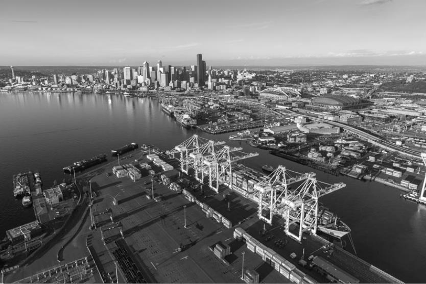Seaport Alliance Consolidated Container Cargo Operations between Tacoma & Seattle Single Commercial Entity 50/50 Ownership 3 rd Largest Gateway in N.A. Supports WA AG & MFG Economic Impact: 48,000 Jobs $4.