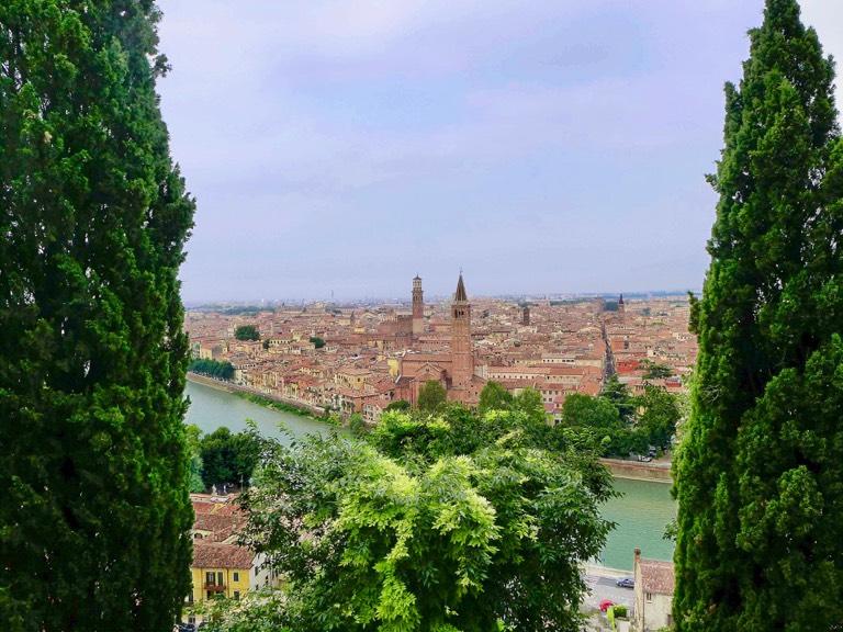 Bird s-eye view of Verona ITINERARY DAY 1 ARRIVE VERONA Our tour begins with three nights based in that most romantic of small Italian cities, Verona.