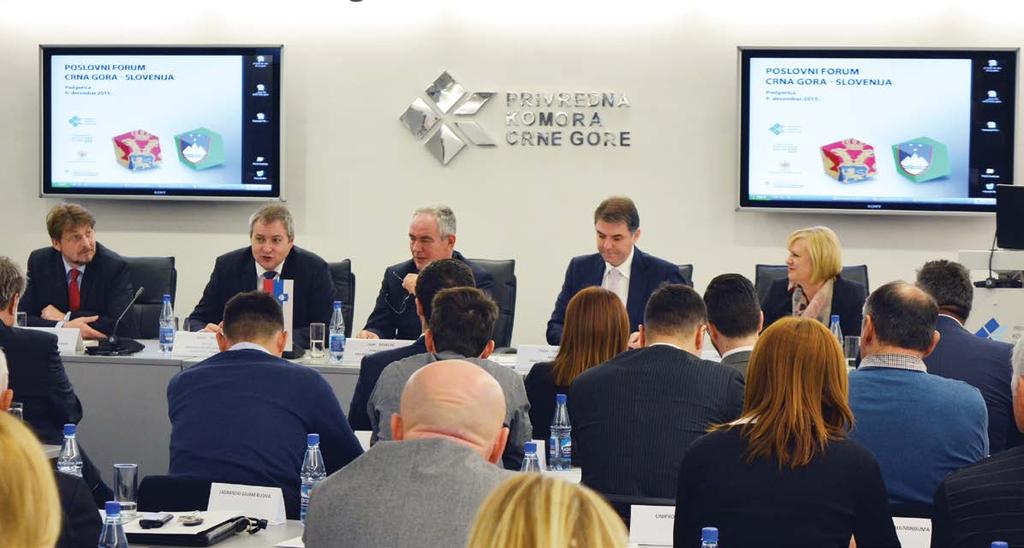 42 Poslovni forum Crna Gora-Slovenija Zajednički nastupati na trećim tržištima Postoji rastuće interesovanje Slovenije za investiranje u crnogorsku poljoprivredu.