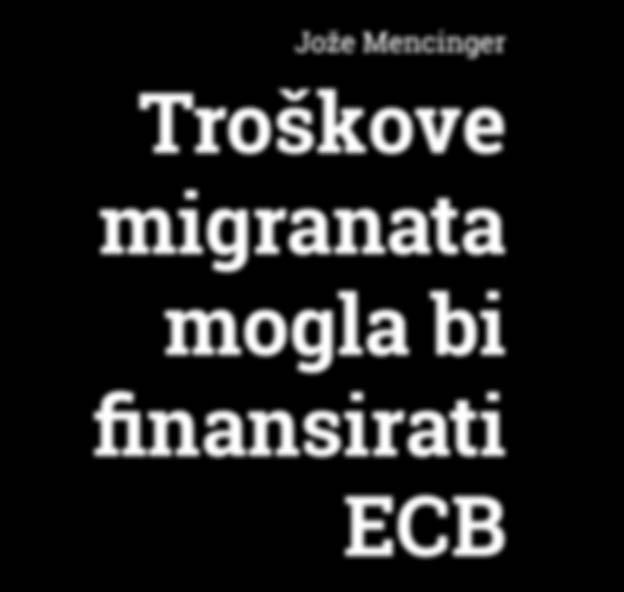 slovenački ekonomista Jože Mencinger.