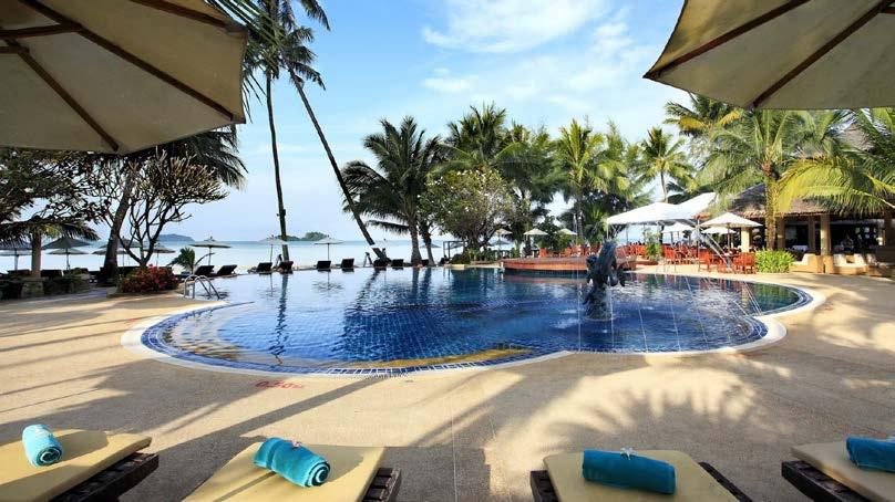 Centara Koh Chang Tropicana Resort Spacious rooms and cabanas set in the tropical gardens, a frontage of fine sand stretching into warm waters, and great facilities define this four-star resort on