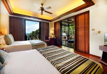 192 luxury ocean-facing rooms, villas and Club accommodation Lotus Court: all-day dining restaurant serving international and Thai favourites Suan Bua: exotic Thai cuisine and seafood in an oceanside