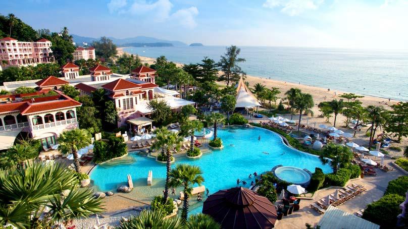 Centara Grand Beach Resort Phuket Superbly located on the most secluded part of Karon Beach, with direct access to the sand, this five-star resort is set around its own landscaped water park.