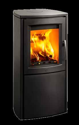 The combustion chamber door opens when pressed gently.