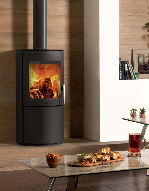 VARDE LINCOLN STOVE KEY FACTS Height: 1000mm Heat Output: 7kW (5-11W) Width: 512mm Efficiency: 80% Depth: 452mm Weight: 104kg Nordic Elegance Featuring a