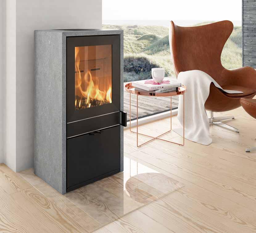 4 The TT60 range - a modest homage to our very first stove TT60S The likeness with "La Grande Arche" is particularly marked when TT60 is clad with smooth diamondhoned stone sides, which in addition