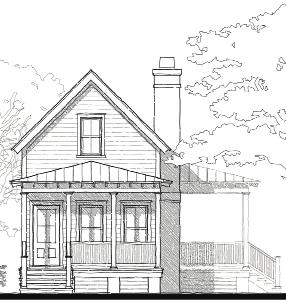 Mongin Cottage 2 Bedroom + Loft, 2 Bath 1228 Sq.Ft. Conditioned Space, 331 Sq.Ft. Covered Porch Total: 1559 Sq.