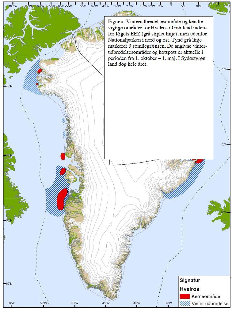 Hot spot analysis for Greenland Use progress on marine part as basis Develop a (Greenlandic) set of criteria based on ecological criteria already developed within relevant conventions and agreements,