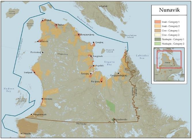Nunavik Comprises the northern third