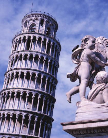 Intricately carved statues and monuments of Pisa Piazza del Campo, Siena, home to the famed Palio horse race The Coliseum, where gladiators fought life or death battles view of Michelangelo s
