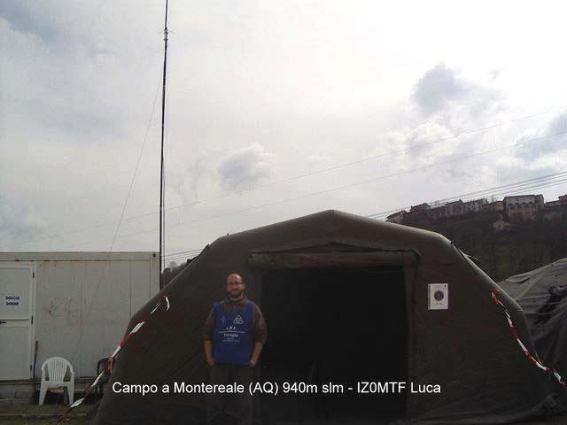 Luca IZØMTF at the Montereale comms camp (L