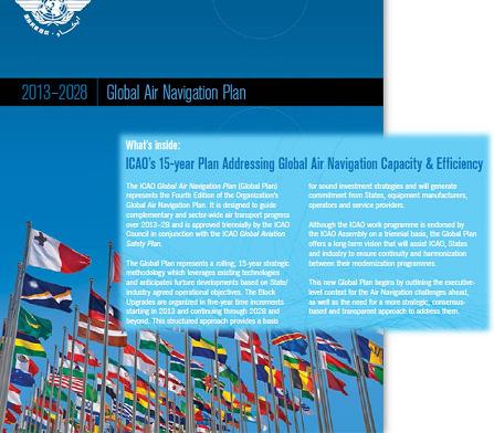 ICAO Global Air Navigation Plan First draft presented at ANC#12, reviewed by States, ICAO Aviation partners and industry stakeholders Provides the potentials to increase system capacity and