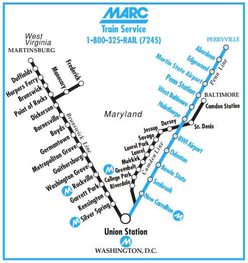 metro map can be found at http://www.flyreagan.com/dca/metrorail-station. It is convenient if you would like to take the MARC train from Washington DC to Baltimore.