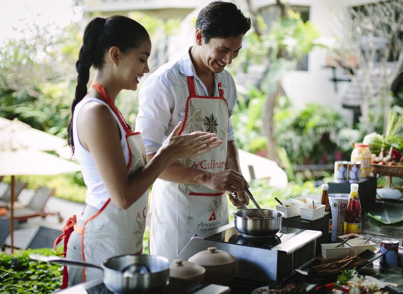The fragrance of Thai curries floats out of a garden sala. Choose among many romantic locations all over the resort for a private dinner designed by you.