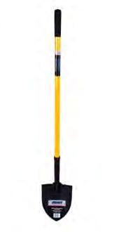 Heavy-Duty Shovels 12-gauge carbon steel blade Forward turned step for extra strength Ergonomic grip Welded fulcrum for added leverage Roofing shovel has sharp notched blade for removing shingles