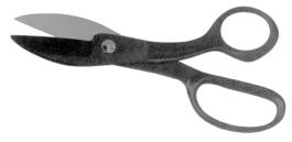 Deeper serration on one blade provides prolonged life when cutting Kevlar or other tough composite materials. HIGH LEVERAGE Nickel plated blades with black handle.