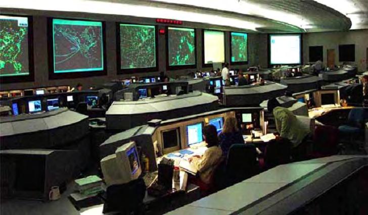 Figure 1 The Air Traffic Control System Command Center in Herndon, Virginia, USA. (From http://www.faa.gov) FlyteTrax, a product of FlyteComm, Inc.