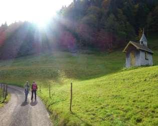 You walk via Krumbach, along the reservoir Bolgenach, through a beautiful landscape, which is dominated by farms. From Rotenberg you follow a forest trail down into the valley.