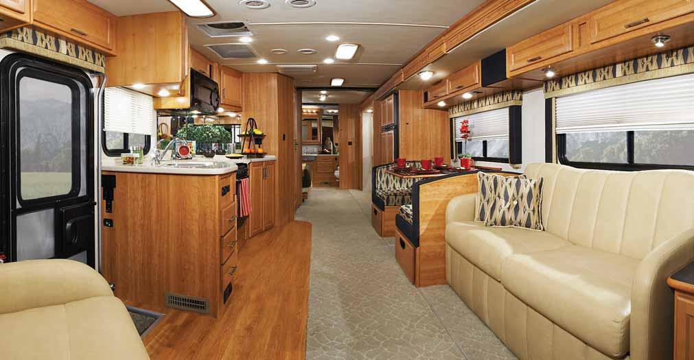 SOUTHWIND 36D shown in Domino interior décor with Symphony Cherry wood cabinetry. Contemporary Styling With its clean, modern style, Southwind s interior is spacious, comfortable, and feels like home.