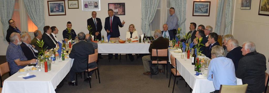 Welcome dinner - Lieutenant General Konstantinos Floros On Thursday 25 th May 2017, the Hellenic Sub Branch of the RSL hosted a dinner welcoming Lieutenant General Konstantinos Floros, Deputy Chief