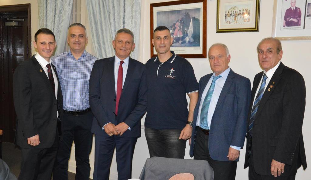 Also in attendance were representatives from the Municipality of Maleviziou in Crete, Georgios Aerakis and Konstantinos Trigonis, Chairman of the Battle of Crete & Greece Commemorative Council Larry