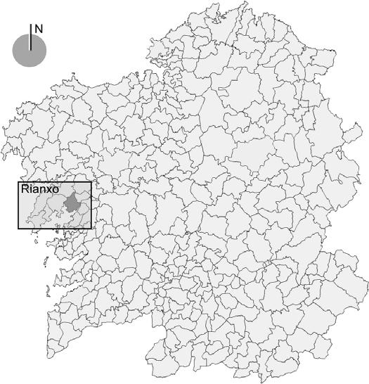 Está delimitado polos concellos de Lousame e Rois (ó Norte), o municipio de Dodro (ó Este), o municipio de Boiro (ó Oeste) e a ría de Arousa (ó Sur) representando aproximadamente un 50% do límite