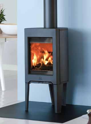 The Jotul F163 has glass on the side walls that gives an impressive view of the flames from most angles.