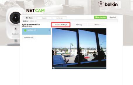 Ažuriranje ugrađenog softvera putem veb pregledača: a. U veb pregledaču, posetite adresu http://www.belkin.com/netcam b.