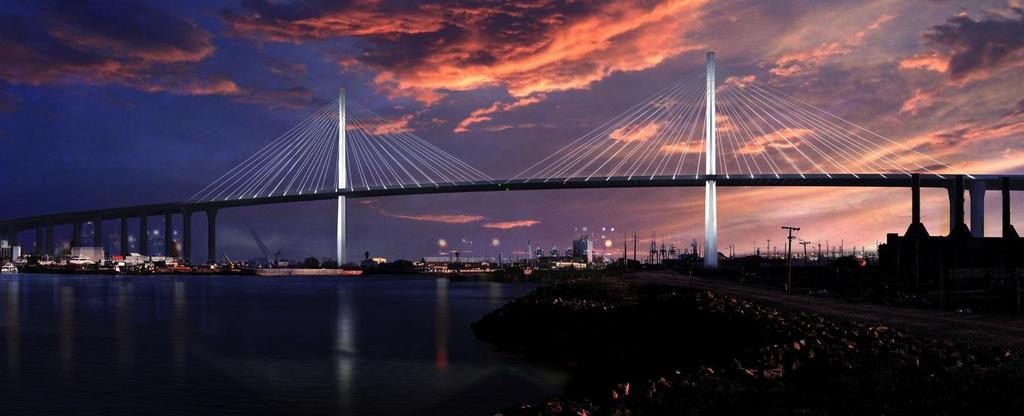 Gerald Desmond Bridge Replacement Construction Value: $1 Billion - Modern cable-stay bridge will