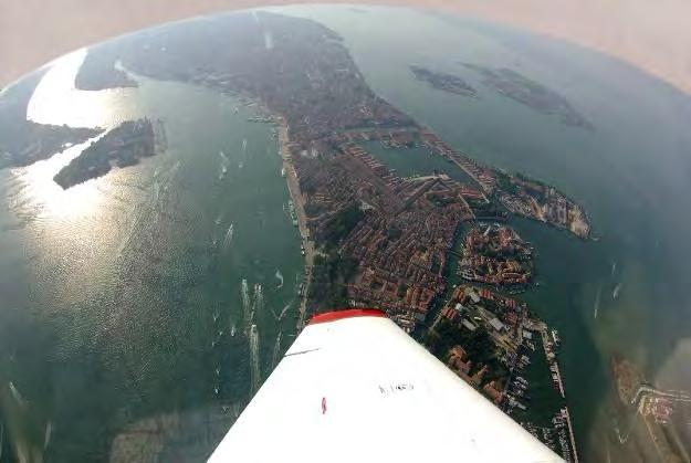 clear view over the Po valley Venice