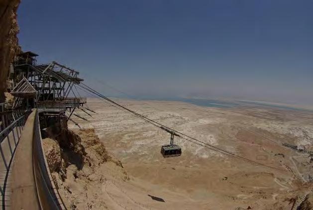 the ancient fortress of Masada overlooking