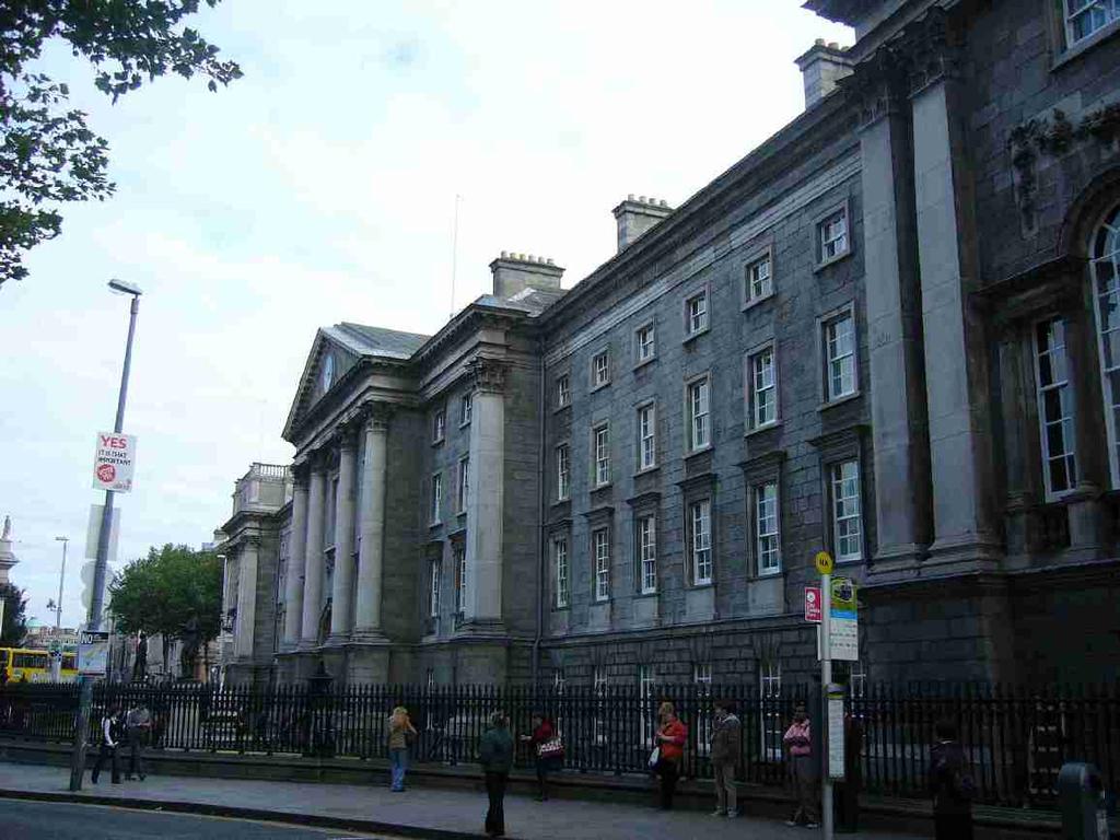 The main entrance to Trinity College, which