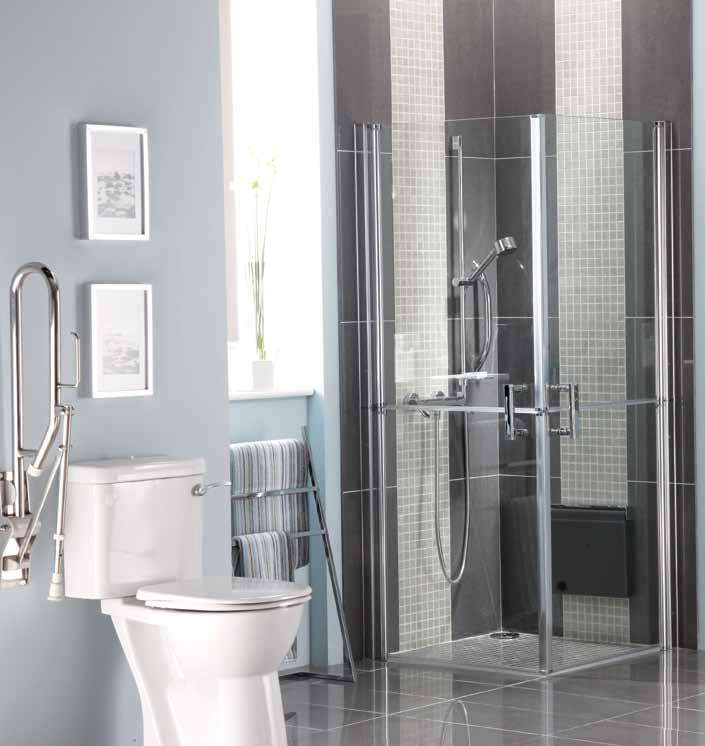 Larenco Duo Larenco Duo Shower Screens Featuring two full height split glass doors, connected by AKW s unique duolinx handle system, the stylish Larenco Duo is easily adjusted to provide care