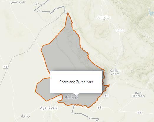 Area by area: Iran - Iraq 2) Dinar Kuh, Badra & Zurbatiyah