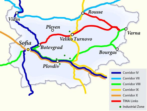 Strategic geographic location Major transport corridors pass